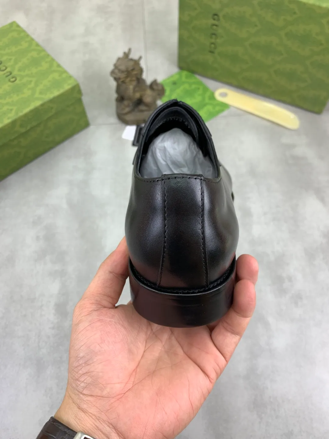 Men's Men's Shoes 💰P560 [New Style] 💰💎💎💎 [Gucci] GUCCI high-end men's formal business leather shoes, original order 1:1! Original imported high-end calfskin, original metal buckle, imported first-layer pigskin lining for feet, original high-end outsole, men's shoe size: 38-44